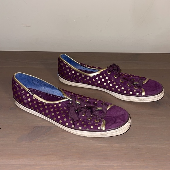 Keds x Taylor Swift Purple and Gold Polka Dot Shoes - Women’s Size 8.5 - Picture 4 of 8